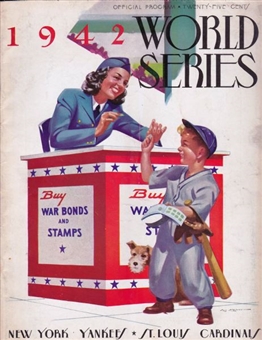 1942 World Series Program Yankees vs Cardinals